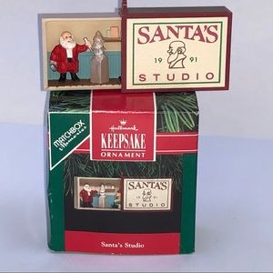 HALLMARK Keepsake ORNAMENT: "SANTA’S STUDIO" NIB